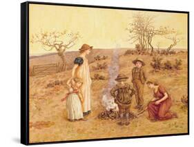 The Stick Fire-Kate Greenaway-Framed Stretched Canvas