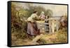 The Stile-Myles Birket Foster-Framed Stretched Canvas