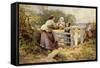 The Stile-Myles Birket Foster-Framed Stretched Canvas