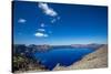 The still waters of Crater Lake, the deepest lake in the U.S.A., part of the Cascade Range, Oregon,-Martin Child-Stretched Canvas