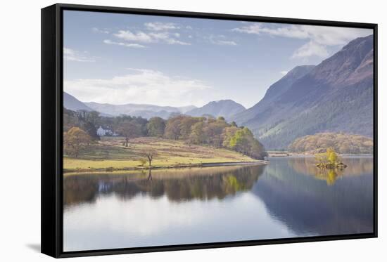 The Still Waters of Crummock Water in the Lake District National Park-Julian Elliott-Framed Stretched Canvas