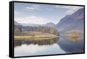 The Still Waters of Crummock Water in the Lake District National Park-Julian Elliott-Framed Stretched Canvas