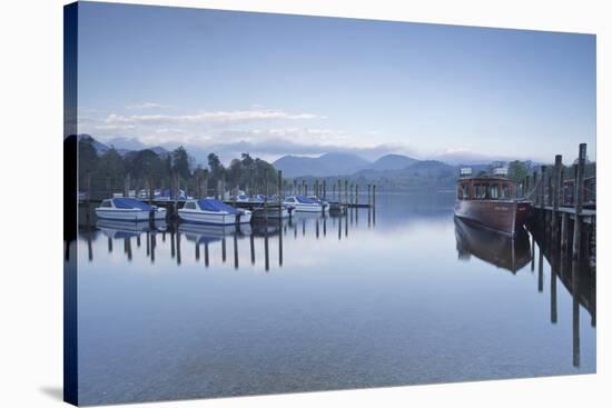 The Still Waters of Derwent Water in the Lake District National Park-Julian Elliott-Stretched Canvas