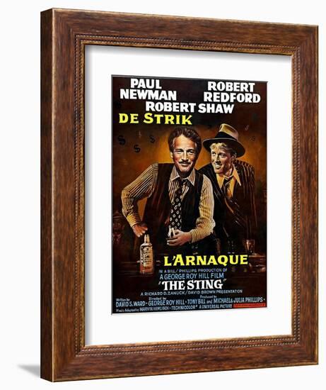 The Sting, from Left, Paul Newman, Robert Redford, 1973-null-Framed Art Print