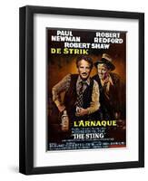 The Sting, from Left, Paul Newman, Robert Redford, 1973-null-Framed Art Print