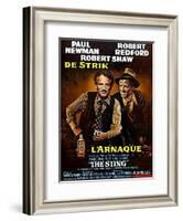 The Sting, from Left, Paul Newman, Robert Redford, 1973-null-Framed Art Print