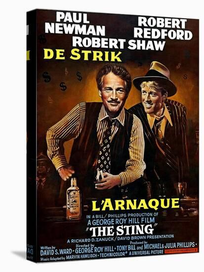 The Sting, from Left, Paul Newman, Robert Redford, 1973-null-Stretched Canvas