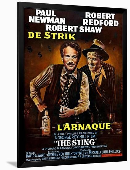 The Sting, from Left, Paul Newman, Robert Redford, 1973-null-Framed Art Print