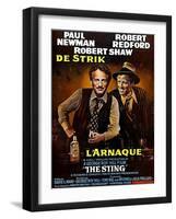 The Sting, from Left, Paul Newman, Robert Redford, 1973-null-Framed Art Print