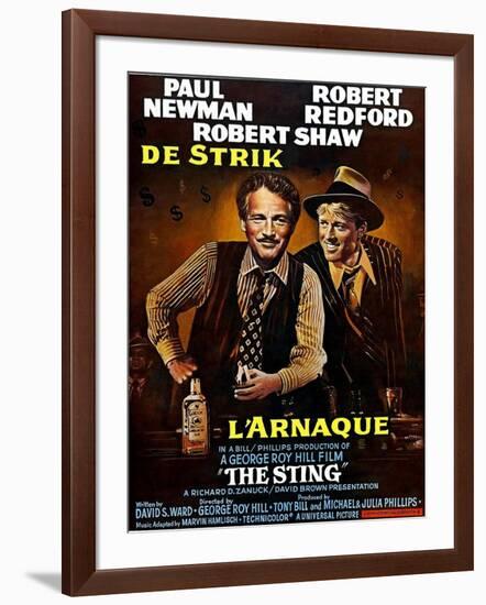 The Sting, from Left, Paul Newman, Robert Redford, 1973-null-Framed Art Print