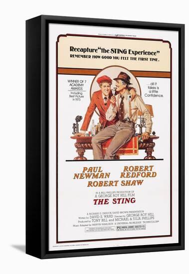 The Sting, from Left: Robert Redford, Paul Newman, 1973-null-Framed Stretched Canvas