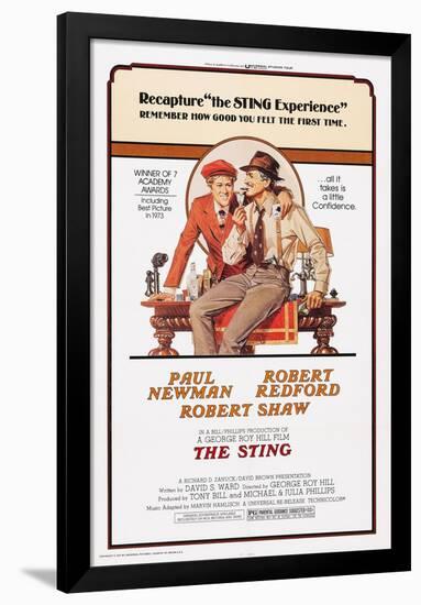 The Sting, from Left: Robert Redford, Paul Newman, 1973-null-Framed Poster