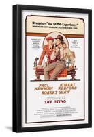 The Sting, from Left: Robert Redford, Paul Newman, 1973-null-Framed Poster