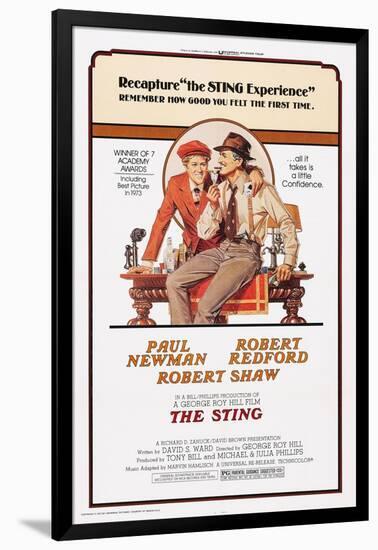 The Sting, from Left: Robert Redford, Paul Newman, 1973-null-Framed Poster