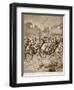The 'stirrup-Charge' of the Scots Greys and Highlanders at St. Quentin, 1914-19-Richard Caton Woodville-Framed Giclee Print