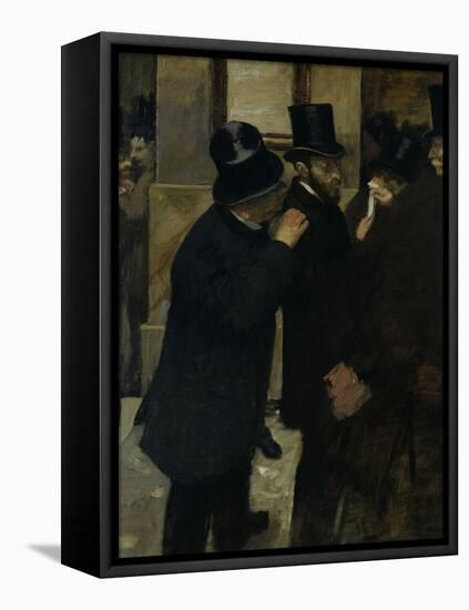 The Stock Exchange, c.1878-Edgar Degas-Framed Stretched Canvas