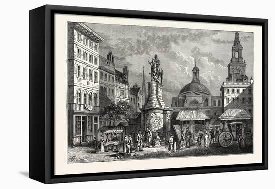 The Stocks' Market Site of the Mansion House London-null-Framed Stretched Canvas