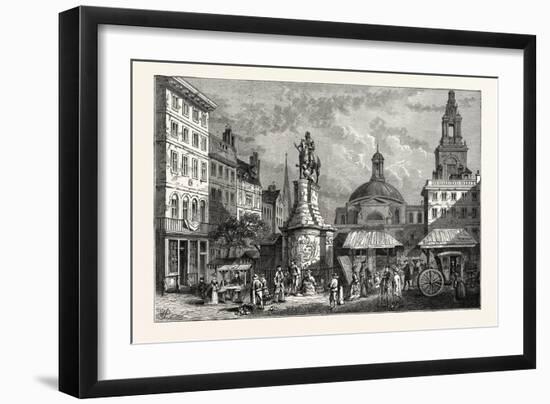 The Stocks' Market Site of the Mansion House London-null-Framed Giclee Print