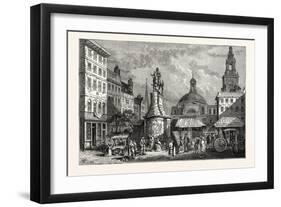 The Stocks' Market Site of the Mansion House London-null-Framed Giclee Print