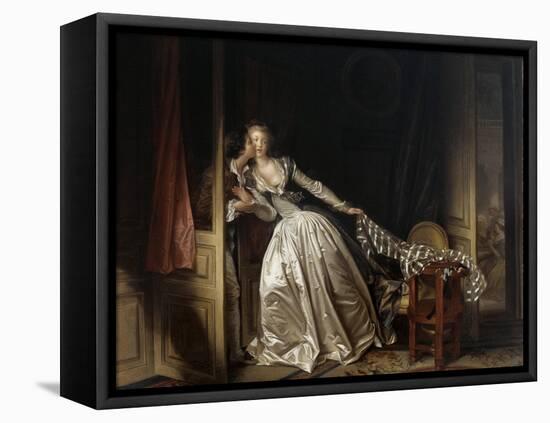 The Stolen Kiss, End 1780S-Jean-Honore Fragonard-Framed Stretched Canvas