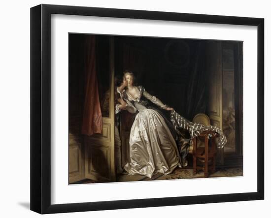 The Stolen Kiss, End 1780S-Jean-Honore Fragonard-Framed Giclee Print