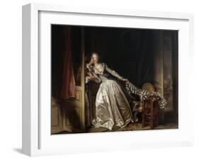 The Stolen Kiss, End 1780S-Jean-Honore Fragonard-Framed Giclee Print