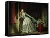 The Stolen Kiss-Jean-Honoré Fragonard-Framed Stretched Canvas