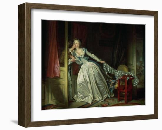 The Stolen Kiss-Jean-Honoré Fragonard-Framed Giclee Print