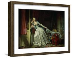 The Stolen Kiss-Jean-Honoré Fragonard-Framed Giclee Print