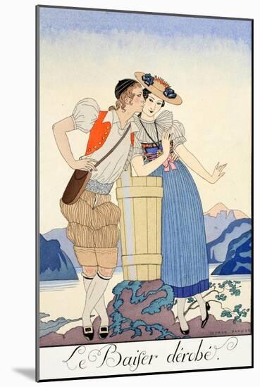 The Stolen Kiss-Georges Barbier-Mounted Giclee Print