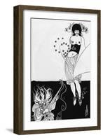 The Stomach Dance.-Aubrey Beardsley-Framed Art Print