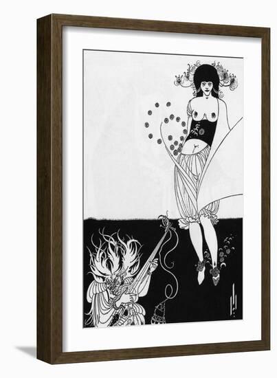 The Stomach Dance.-Aubrey Beardsley-Framed Art Print