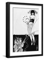 The Stomach Dance.-Aubrey Beardsley-Framed Art Print