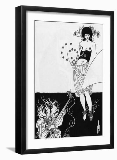 The Stomach Dance.-Aubrey Beardsley-Framed Art Print