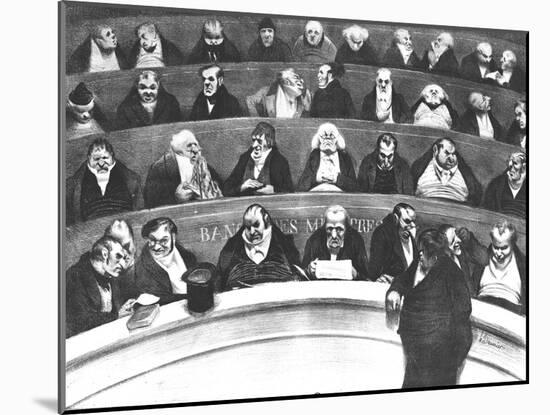 The Stomach of the Legislature, the Ministerial Benches of 1834-Honore Daumier-Mounted Giclee Print