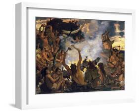 The Stone Age, a Feast, 1883-Viktor Mihajlovic Vasnecov-Framed Giclee Print