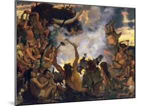 The Stone Age, a Feast, 1883-Viktor Mihajlovic Vasnecov-Mounted Giclee Print