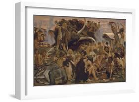 The Stone Age, a Feast, 1883-Viktor Mikhaylovich Vasnetsov-Framed Giclee Print