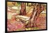 The Stone Bench in the Garden of Saint-Paul Hospital-Vincent van Gogh-Framed Art Print