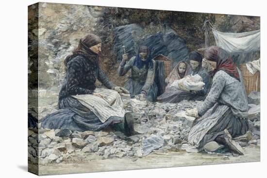 The Stone Breakers, 1897-Adolf Maennchen-Stretched Canvas