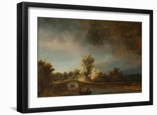 The Stone Bridge-Rembrandt van Rijn-Framed Giclee Print