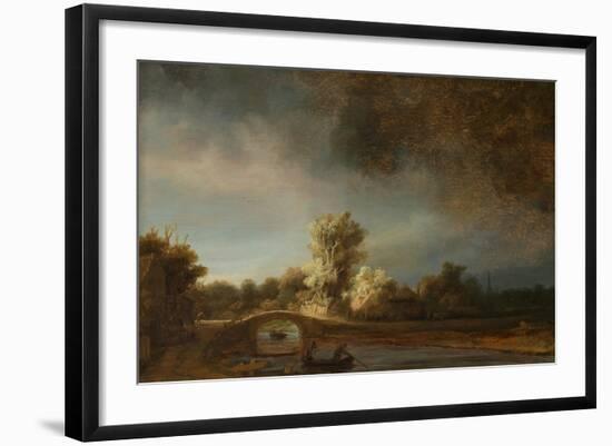 The Stone Bridge-Rembrandt van Rijn-Framed Giclee Print