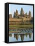 The Stone Causeway Leading to the Angkor Wat Temple in Evening Light, at Siem Reap, Cambodia, Asia-Gavin Hellier-Framed Stretched Canvas