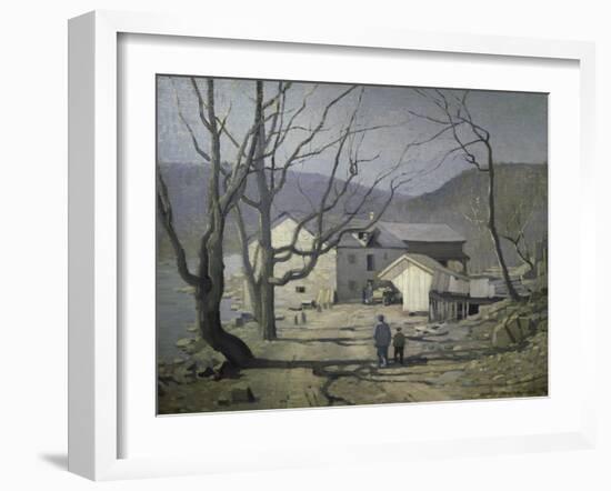 The Stone Mill in Bucks County, c.1909-Robert Spencer-Framed Giclee Print