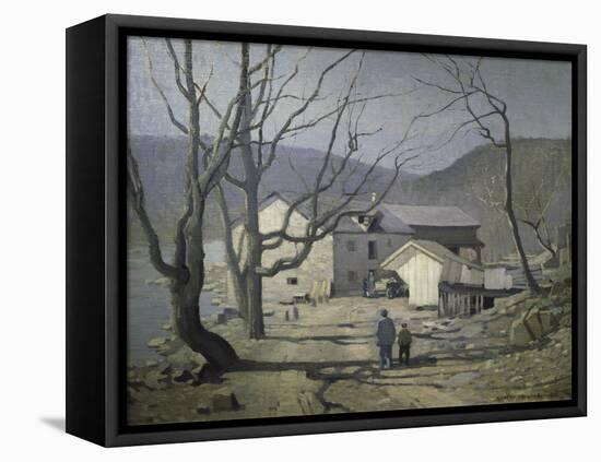 The Stone Mill in Bucks County, c.1909-Robert Spencer-Framed Stretched Canvas