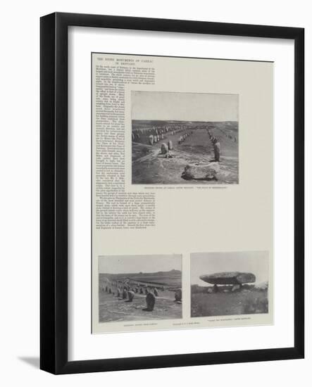 The Stone Monuments of Carnac, in Brittany-null-Framed Giclee Print