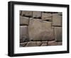 The Stone of Twelve Angles, the Inca Palace of Hatunrumiyoc, Cuzco, Peru-Walter Rawlings-Framed Photographic Print