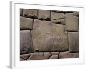 The Stone of Twelve Angles, the Inca Palace of Hatunrumiyoc, Cuzco, Peru-Walter Rawlings-Framed Photographic Print