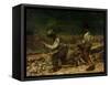 The Stonebreakers (Oil)-Gustave Courbet-Framed Stretched Canvas