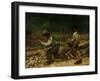 The Stonebreakers (Oil)-Gustave Courbet-Framed Giclee Print